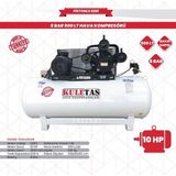 Kuletaş 500 Litre Hava Kompresörü 10 Hp 8 Bar Üç Pistonlu