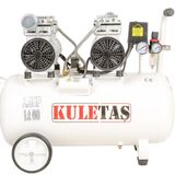 Kuletaş Süper Sessiz Yağsız Kompresör 60 Litre Çift Motor