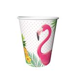 Kullan At Market Flamingo Tropikal Yapraklar Plastik Bardak 220cc-8oz 8'li