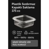 Kullan At Plastik 25 adet Sızdırmaz Kapaklı Kilitli Saklama Kabı - 375 cc