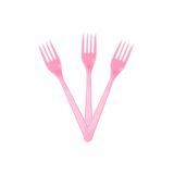 kullanatparti Pembe Plastik Çatal 25li