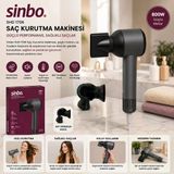 Kullanıma Uygun Sinbo Saç Kurutma Makinesi Gri Renk Sessiz Çalışma Özelliği