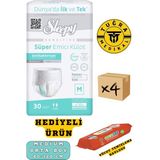 Külotlu Hasta Bezi Medium Beden 120 Adet (4 Paket) Hediyeli