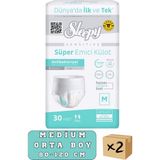 Külotlu Hasta Bezi Medium Beden 60 Adet (2paket)