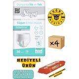 Külotlu Hasta Bezi Small Beden 120 Adet (4 Paket) Hediyeli