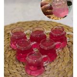 Kulplu Boncuk Kahve Yanı Bardak 6'lı Mini Üzüm Bardak Boncuk Şekilli Pinterest Bardak 75ML - 1 Adet - 75 ml