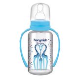 Kulplu Cam Biberon 125 Ml Mavi Renk