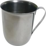 Kulplu Paslanmaz Çelik Bardak 250 cc Tutmalı Saplı Çelik Kupa - Gri - 250 ml