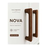 Kulpwork NOVA Dark Oak Renk Masif Ahşap Mobilya Mutfak Dolap ve Çekmece Kulpu Natural 96mm 128mm 160mm (9,6cm 12,8cm 16cm)
