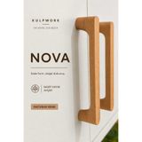 Kulpwork NOVA Natural Renk Masif Ahşap Mobilya Mutfak Dolap ve Çekmece Kulpu Natural 96mm 128mm 160mm (9,6cm 12,8cm 16cm)