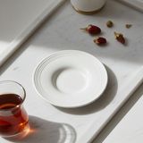 Külsan 1521.CW - Drinkware 6'lı Krem Beyaz Çay Bardak Altlığı 11,5 cm, Thermoset Melamin