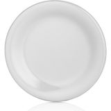 Külsan 2114.PW - Soft 6'lı Beyaz Yuvarlak Tatlı ve Pasta Tabak Seti 14 Cm, Thermoset Melamin