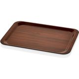 Külsan 3449.CE - Arcoform Laminated 2'li Ceviz Dikdörtgen Tepsi 34X49 Cm, Thermoset Melamin - 34 x 49 cm