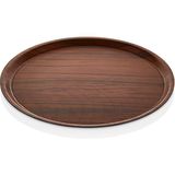 Külsan 38.kce - Arcoform 2'li Ceviz Kaymaz Yuvarlak Tepsi 38 Cm, Thermoset Melamin