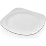 Külsan 4126.PW - Bergama 6'lı Beyaz Kare Servis Tabak Seti 26 Cm, Thermoset Melamin