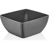 Külsan 42019.G - Corona 3'lü Gri Kare Kase 19X19 Cm, Thermoset Melamin - 1,9 lt