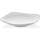 Külsan 4224.PW - Bergama 6'lı Beyaz Kare Çukur Yemek Tabak Seti 24 Cm, Thermoset Melamin