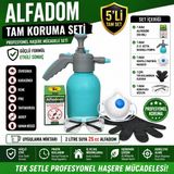 KULSAN Alfadom 10 Sc + 2 Lt Jetta Basınçlı Pompa + Koruyucu Maske + Eldiven + Gözlük Tam Koruma Seti | Sivrisinek, Karasinek, Kene, Pire, Tahtakurusu, Hamamböceği ve Akrep Mücadelesi