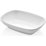 Külsan D3417.PW - Diamond 3'lü Beyaz Kare Kayık Salata ve Meze Tabak Seti 17,2X12,3 cm, Thermoset Melamin - 17,2 x 12,3 cm