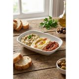 Külsan D3417.PW-Diamond 3'lü Beyaz Kayık Salata ve Meze Tabak Seti 17,2x12,3cm,Thermoset Melamin