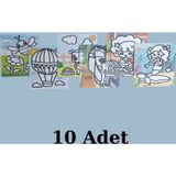 Kum Boyama Seti 10 Adet A4 Boyutunda (27X20)