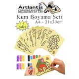 Kum Boyama Seti 15 Adet 20X30 Cm A4 Boyutunda Buyuk Boy Kaliteli Kum Boyama Calismasi Tuz Boyama Etkinlik