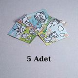 Kum Boyama Seti 5 Adet A4 Boyutunda (27X20)