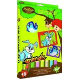 Kum Boyama Tavşan - Karışık Çok Renkli - Belirtilmemiş - Boyama Seti
