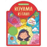 Kum Yayınevi Çıkartmalı Boyama Kitabı - Kırmızı - Eğlenceli Aktivite