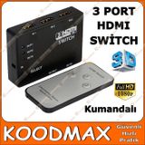 Kumandalı 3 Port 1080P HDMI Switch HDTV PS3 DVD