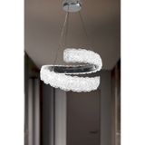 Kumandalı 3 Renk Modern Sarkıt Led Avize Krom