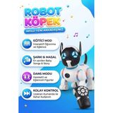 Kumandalı 61 Melodili Işıklı Ses Komutlu 22 Bilgi Öğreten Dans Eden Akıllı Oyuncak Robot Köpek