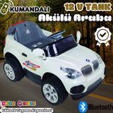 Kumandalı Bmw Akülü Araba Beyaz - Kumandalı 12 Volt Tek Kişilik Akülü Araba Akülü Jeep - Tx5 Sport Akülü Araba