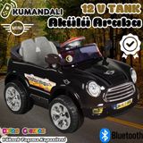 Kumandalı Mini Cooper Akülü Araba Siyah - Kumandalı 12 Volt Tek Kişilik Akülü Araba Akülü Jeep - Turbo Coupe Akülü Araba