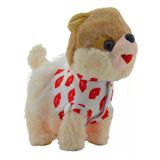 Kumandalı Pilli Yürüyebilen Kuyruk Ve Baş Sallayabilen İnteraktif Oyuncak Peluş Köpek (22X22cm)