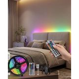 Kumandalı Rgb Şerit LED 5 Metre Renk Değiştiren Dekoratif LED Işık - 9737-8451 - Çok Renkli