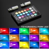 Kumandalı Rgb T10 Park Ledi Far Ledi Renkli Park Ampulü T10 Park Ledi