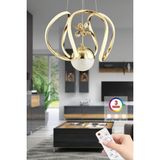 Kumandalı Üç Renk Gold Modern LED Avize, Şık ve Parlak Tasarım - Altın - Seçenek 1