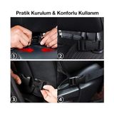Kumaş 8 Bölmeli Araç Koltuk Arkası Organizer Araç Telefon Tablet Eşya Tutucu Düzenleyici - 0 - Siyah - Option-1