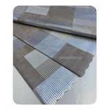kumaş astarlı ince deri desen gümüş simli parlak pürüzsüz pvc yuvarlak muşamba masa örtüsü Kahverengi 140 x 140
