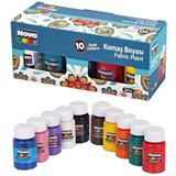 Kumas Boyasi 10 Renk 30 Ml 1 Paket Tisort Canta Tekstil Boyasi 10 Lu 30 Ml Canli Renkler