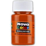 Kumaş Boyası Tişört Çanta Tekstil Boyası 30 ml 1 Adet Nova Color Kumaş Boyası 1 Adet - Turuncu