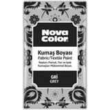 Kumaş Boyası Toz 12 gr 1 Adet Nova Color Toz Kumaş Boyası Kot Pantalon Gömlek Tişört Tekstil Kumaş Boyası 1 Adet - Gri