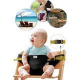 Kumaş Mama Sandalyesi Mama Sandalyesi Emniyet Kemeri SİYAH