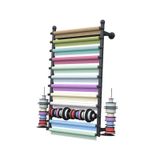 Kumaş ruloları için sağlam duvar rafı ve film değiştirme standı, duvar kağıdı ve masa örtüleri için, siyah 80 x 120 cm – alanı ve verimliliği en üst düzeye çıkarır, organize etmek ve AC için ideal