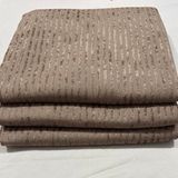Kumaşçıtr Kaymaz Tabanlı Kadife Koltuk, Çekyat Örtüsü - Lüks Çizgili Desenli, Süngerli Toprak Renk 170-205 cm - 170 x 205 cm
