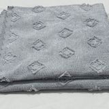 Kumaşçıtr Lüks Jakarlı Şönil Koltuk Örtüsü - Kaymaz Taban Premium Çekyat Örtüsü - 175X215 cm Ekru - 175 x 215 cm - Gri