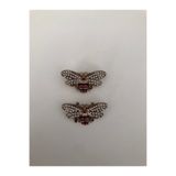 KumaşEvi Taşlı Metal Arı - Ayakkabı ve Aksesuar Tokası – Şık Süsleme Klipsi (3x5.5 cm) ( 1 ÇİFT )