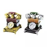 Kumbara Ankesörlü Telefon Dekoratif Biblo Kumbara Renkli 15.5X15.5x10cm Reçine