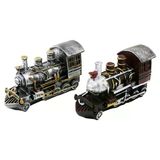 Kumbara Tren Dekoratif Biblo Kumbara Renkli 20X12x8cm Reçine